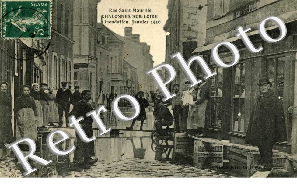 inondation, janvier 1910, rue saint maurille