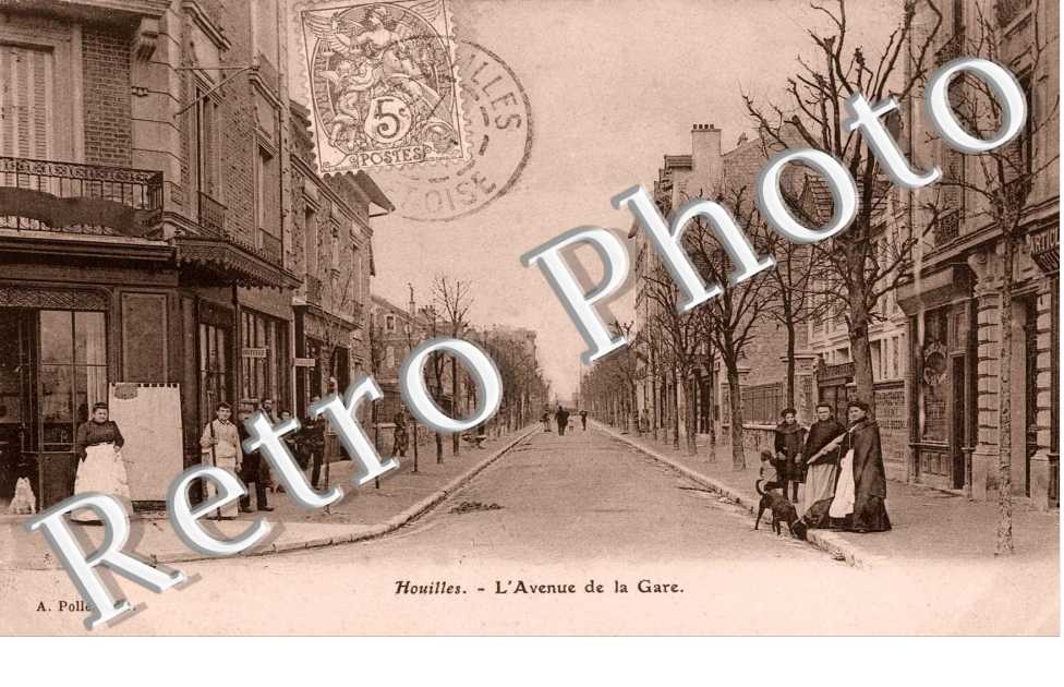 l'avenue de la gare (carte colorisee)