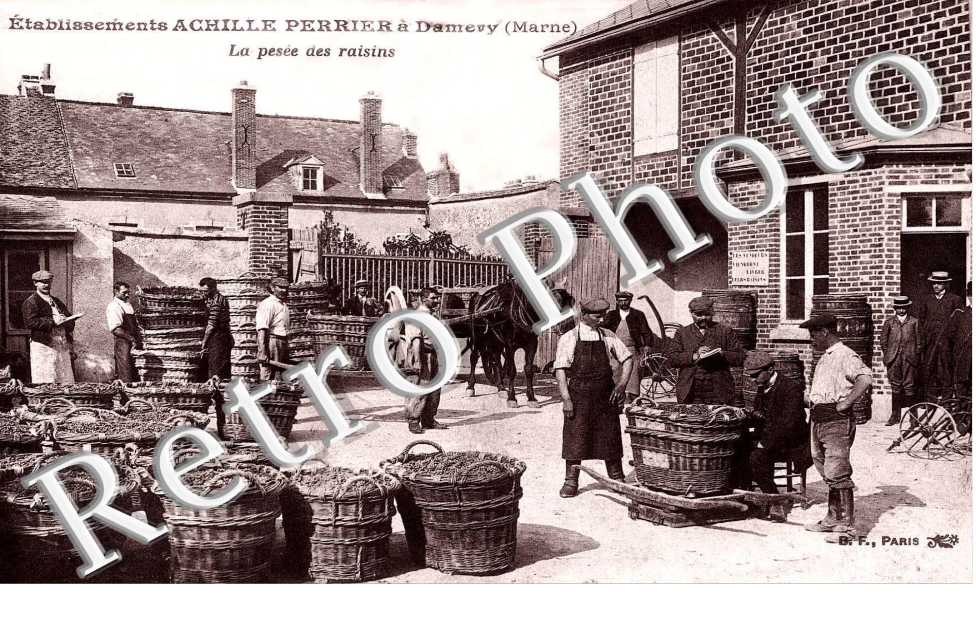 Etablissement Achille Perrier - La pesee des raisins