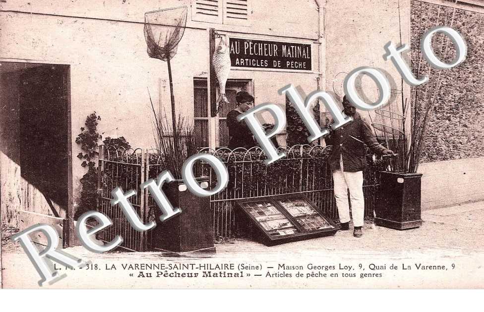 La Varenne-Saint-Hilaire. Maison Georges Loy 9 quai de La Varenne " Au pecheur matinal "