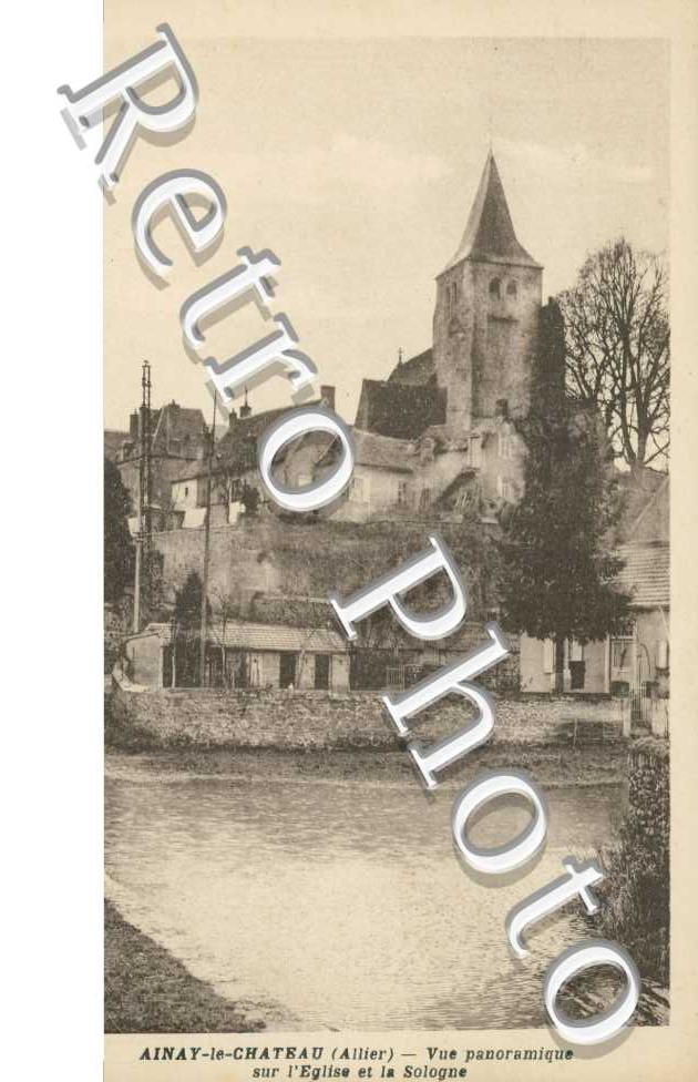 VUE PANORAMIQUE SUR L'EGLISE ET LA SOLOGNE