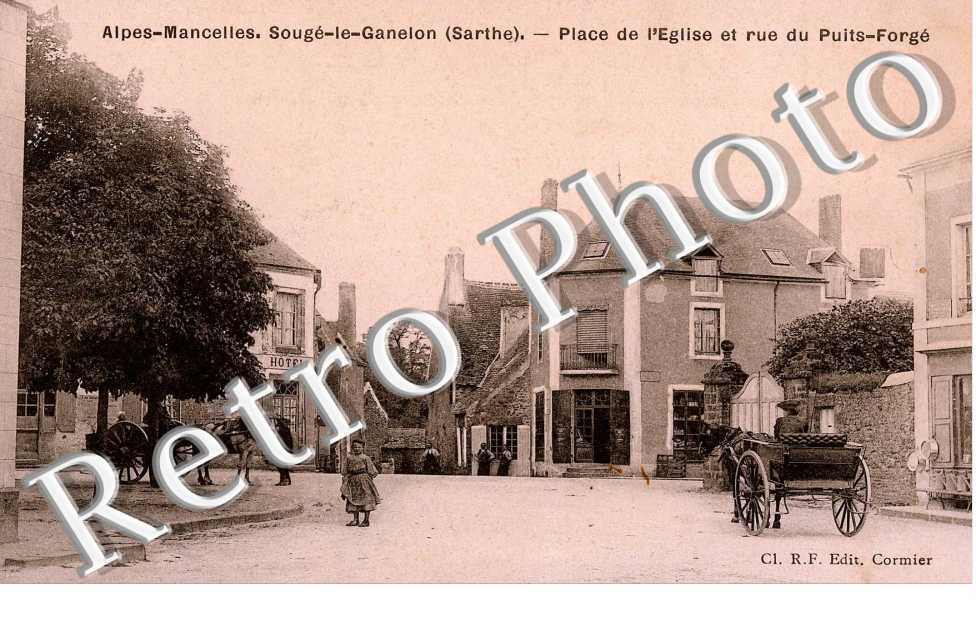 place de l'eglise et rue du Puits-Forge