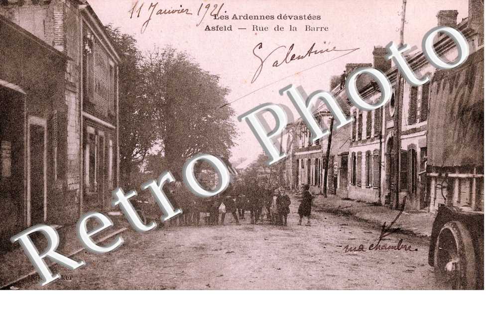 Les Ardennes devastees.rue de la barre