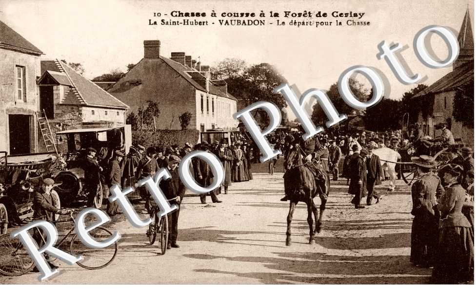 Chasse a courre a la foret de Cerisy  - le depart