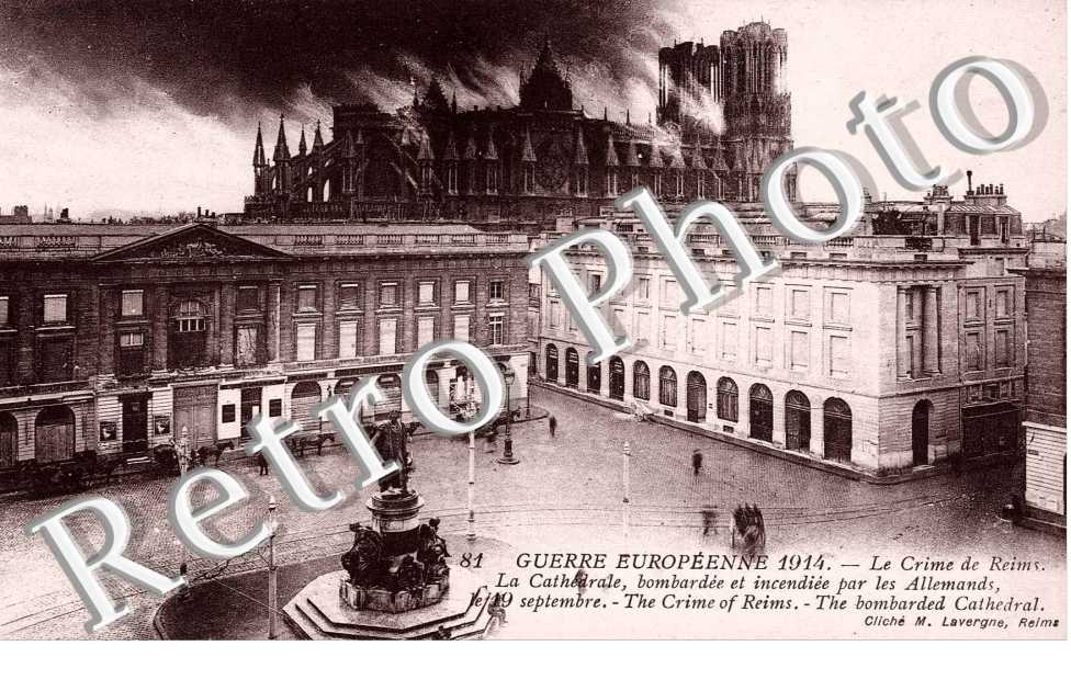 La Cathédrale Bombardée et Incendiée