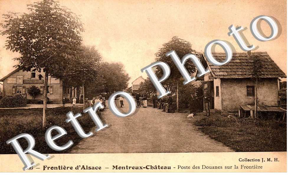 Frontiere d'Alsace. Poste des douanes sur la frontiere
