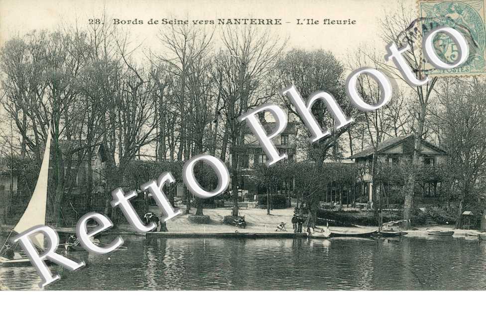 bords de seine vers Nanterre. Ile fleurie.