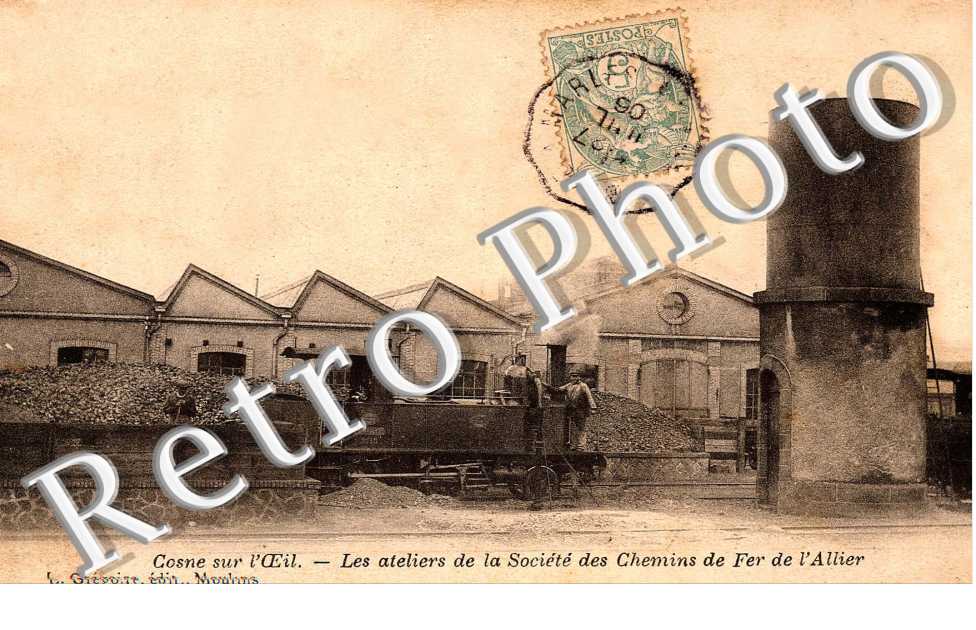 Cosne sur l'Oeil - les ateliers de la Societe des Chemins de Fer de l'Allier