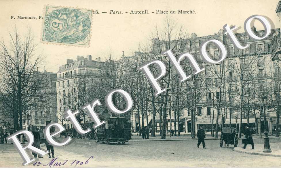 AUTEUIL  place du marche "1er mars 1906"