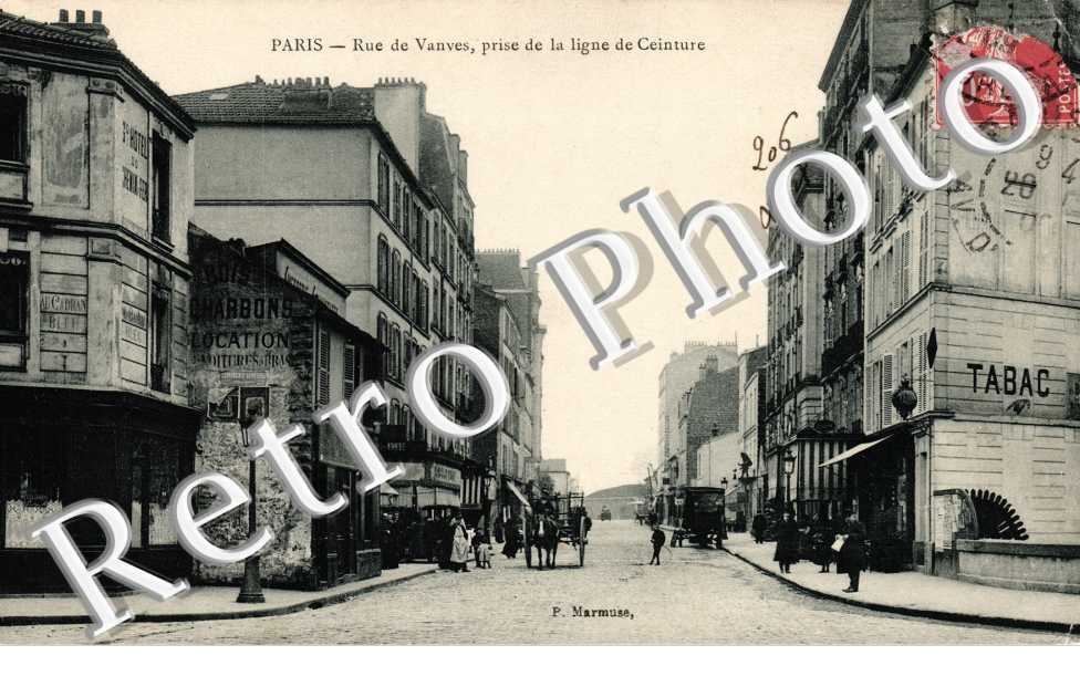 RUE DE VANVES, PRISE DE LA LIGNE DE CEINTURE