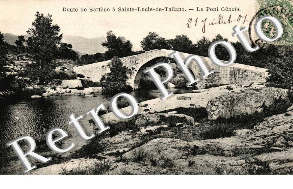 route de sartene a sainte lucie de tallano - le pont genois