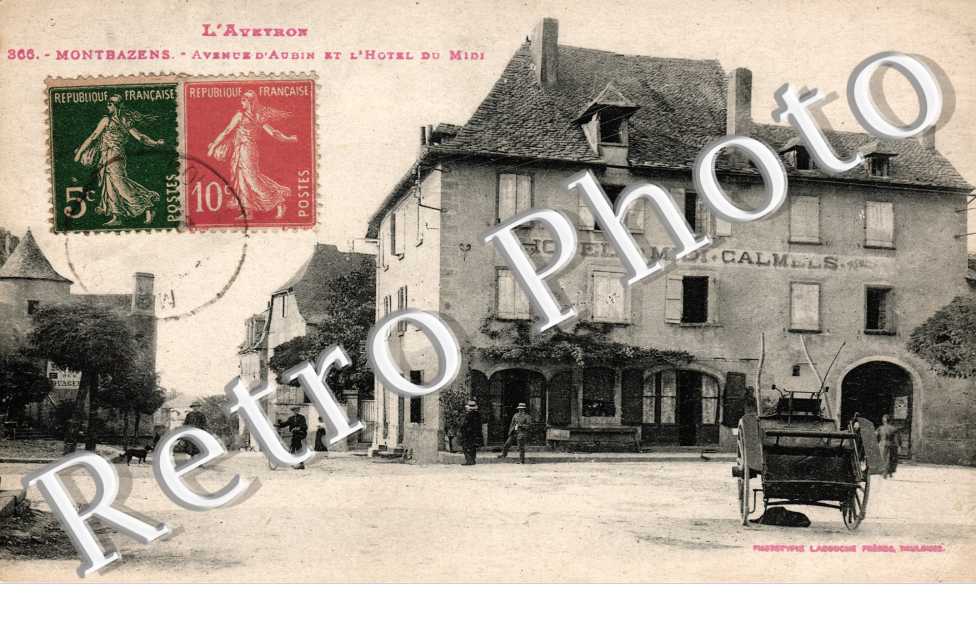 Avenue d'Aubin et hotel du midi