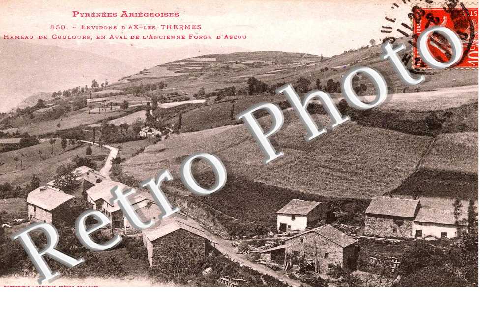 Hameau de Goulours en aval de l'ancienne forge d'Ascou