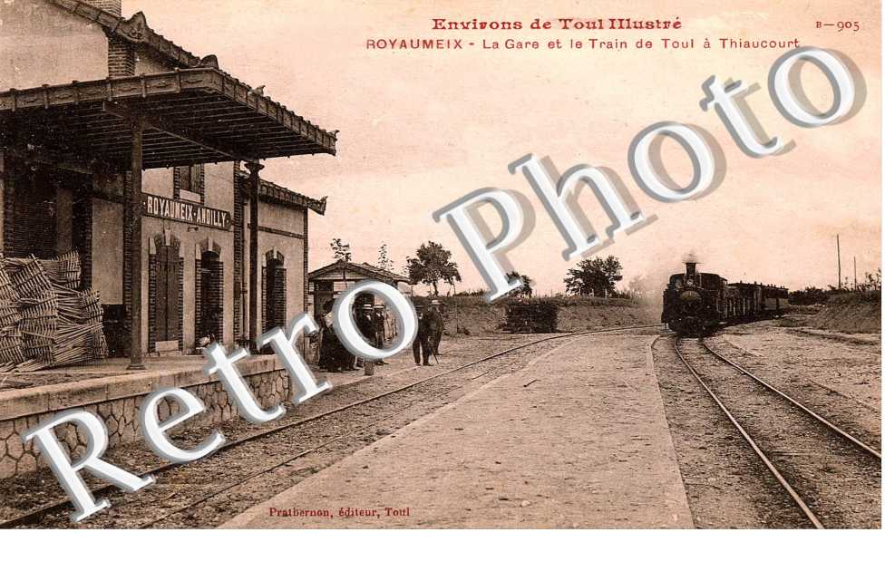 La gare et le train de Toul a Thiaucourt