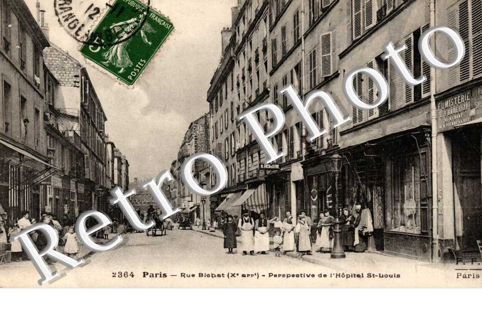 PERSPECTIVE DE L'HOPITAL SAINT LOUIS  Rue Bichat