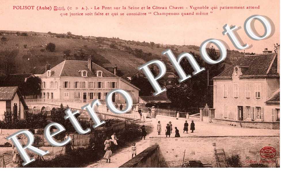 le pont sur la Seine et le coteau Chavet - vignoble