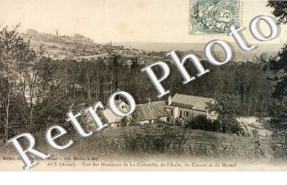 VUE DES HAMEAUX DE LA CROUTELLE, de l'Aube, du Carrier et du Mesnil