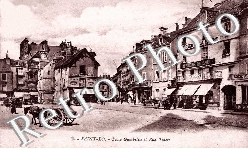 Place Gambette et rue Thiers