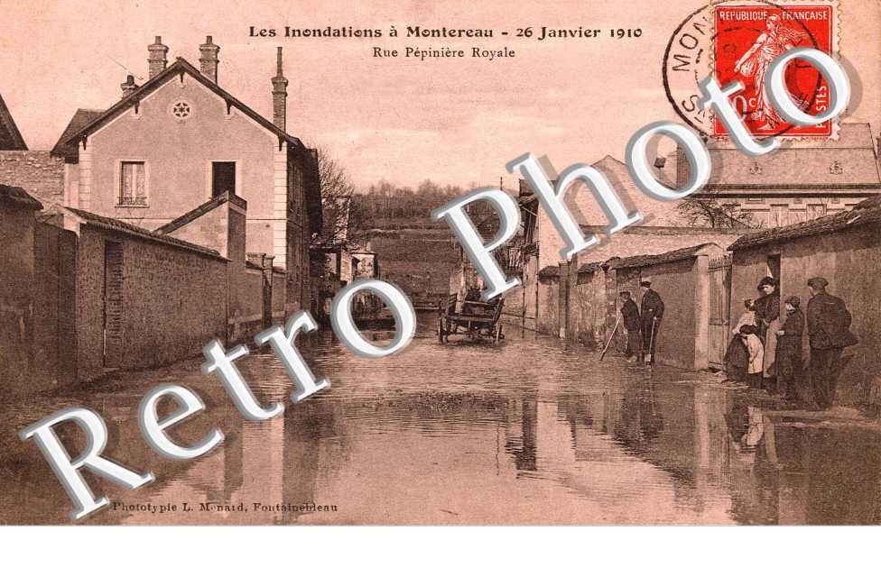 la Rue de la Pepiniere Royale, les Inondations de Janvier 1910