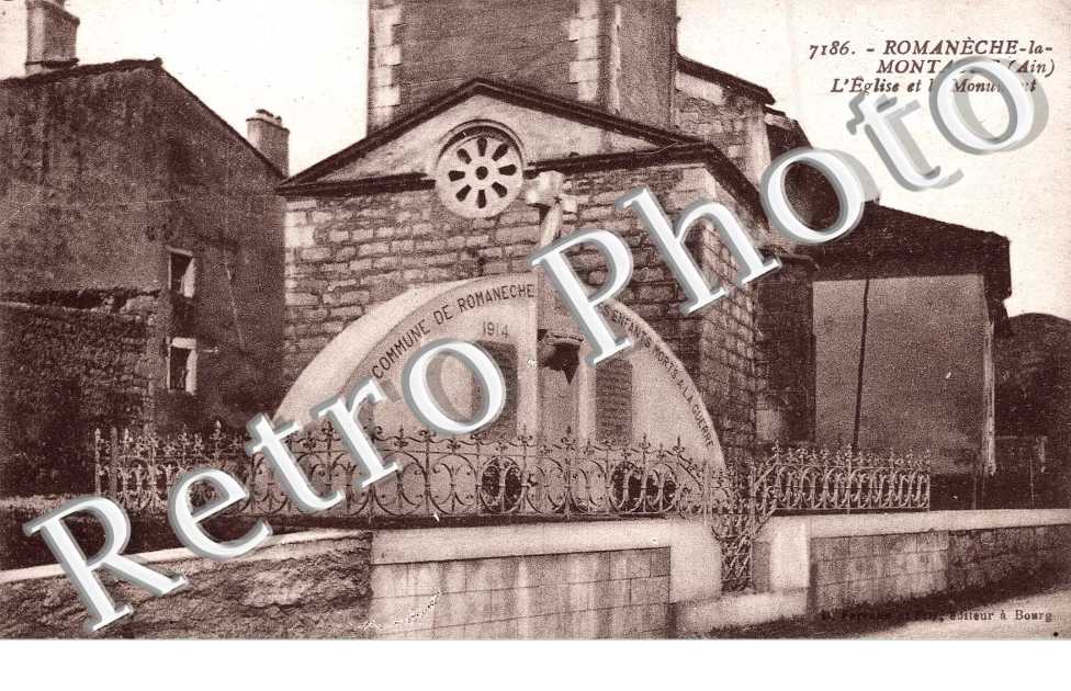 L'eglise et le Monument - Romaneche la Montagne