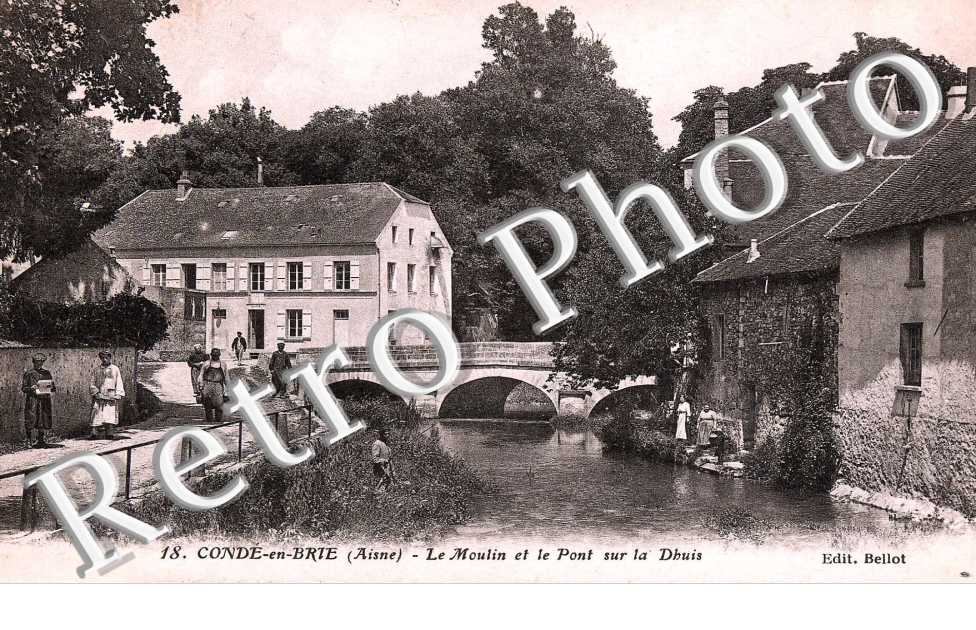 le moulin et le pont sur la Dhuis