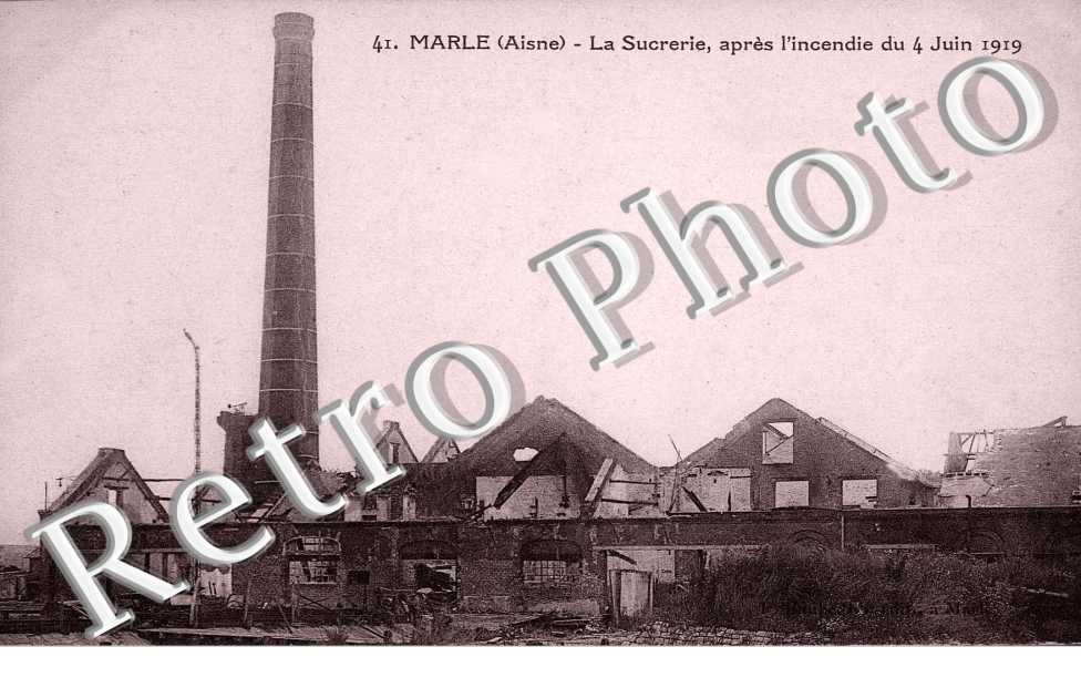 la sucrerie apres l'incendie du 4 juin 1919