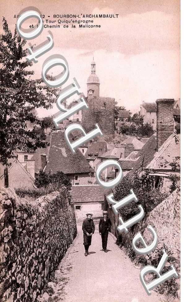 la tour quiqu'engrogne et le chemin de la Malicorne
