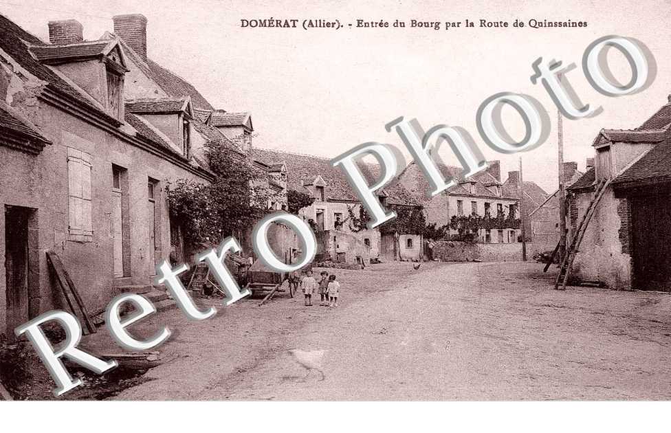 entree du bourg par la route de Quinssaines