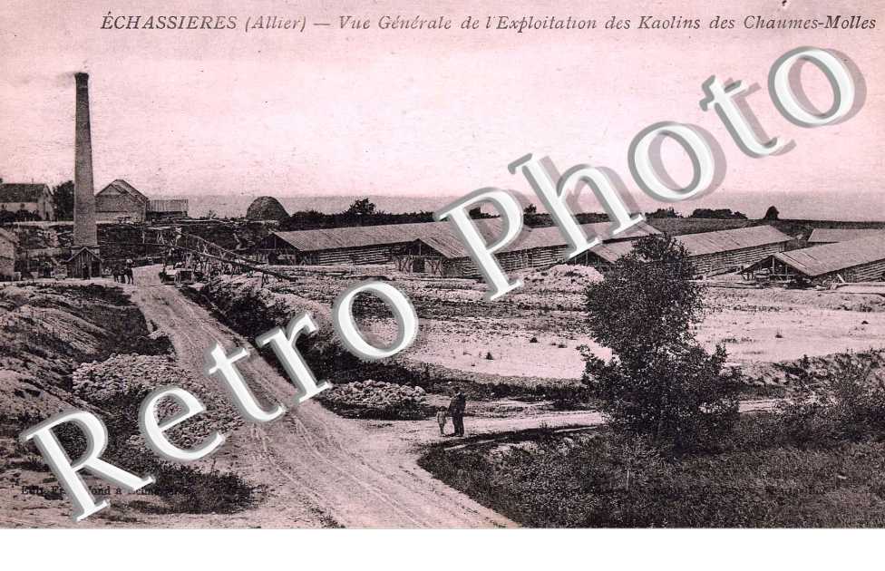 vue generale de l'exploitation des kaolins des Chaumes-Molles