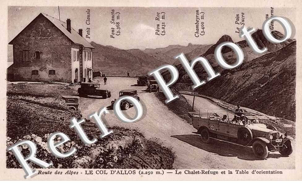 Le col d'Allos  Le chalet refuge et la table d'orientation