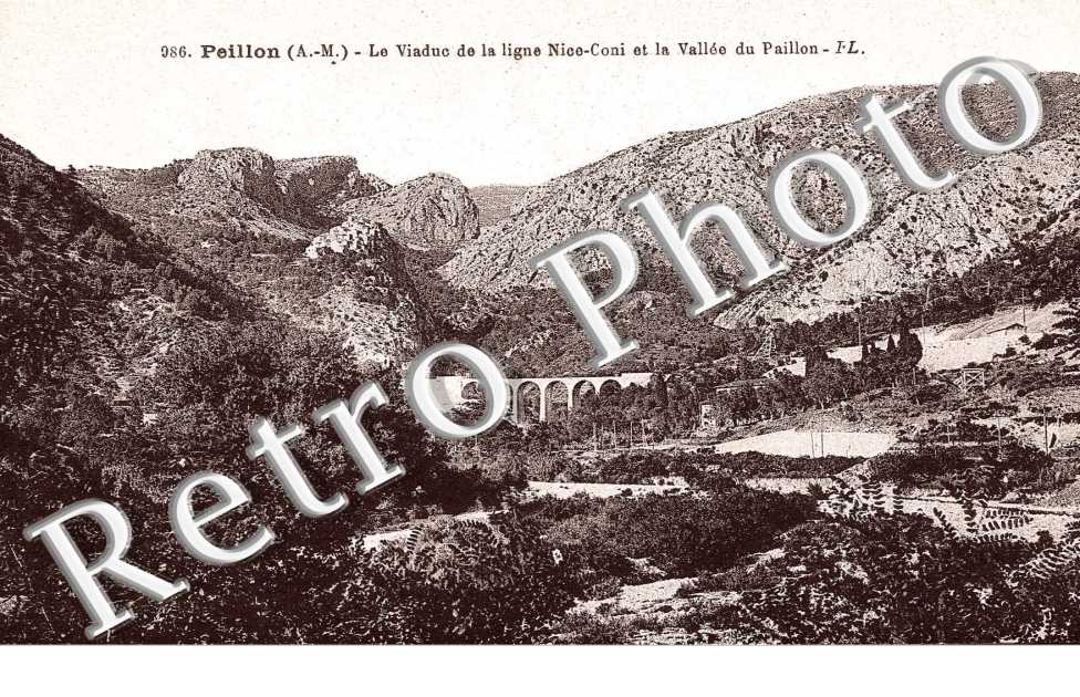 Le Viaduc de la ligne Nice Coni et la Vallee du Paillon