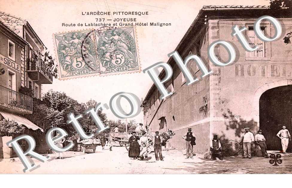 Route de Lablachère et Grand Hotel Malignon