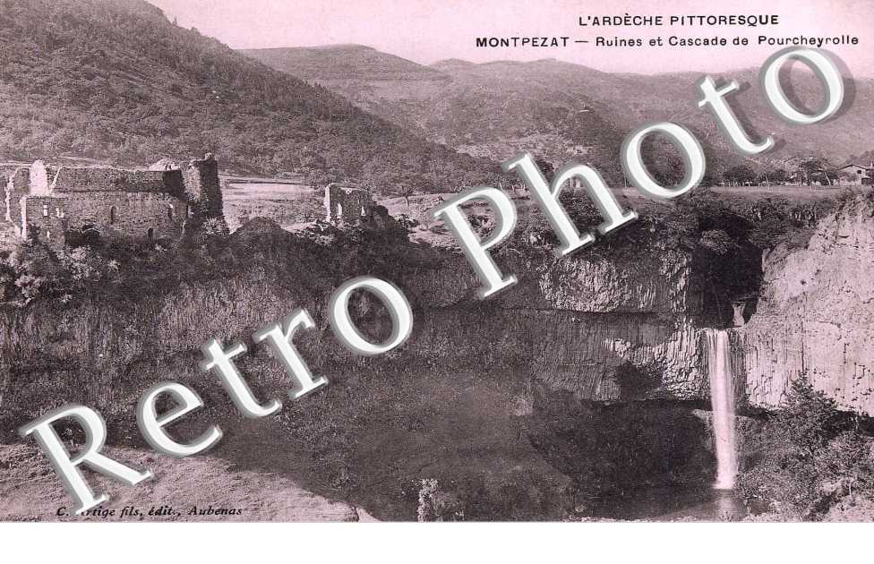 ruines et cascade de pourcheyrolles