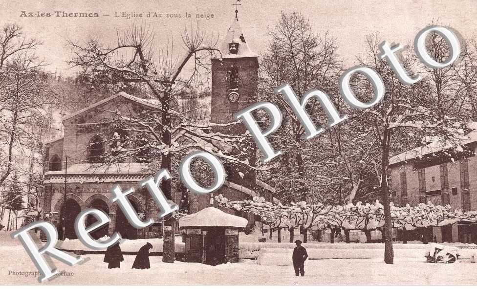 l'eglise d'ax sous la neige