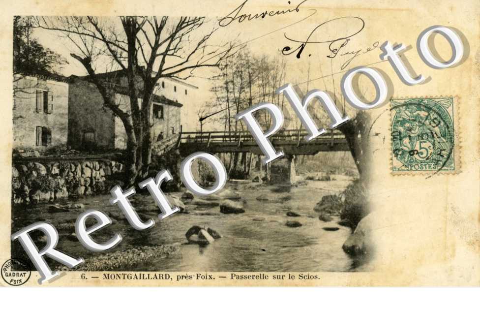 MONTGAILLARD passerelle sur le Scios