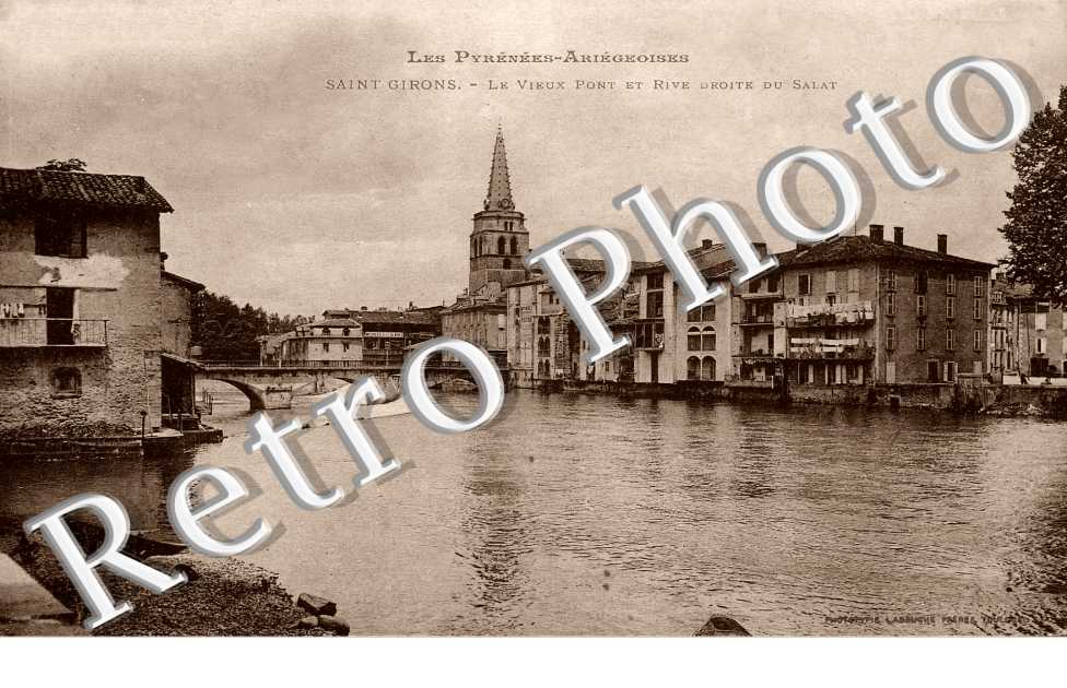 le vieux pont et rive droite du Salat