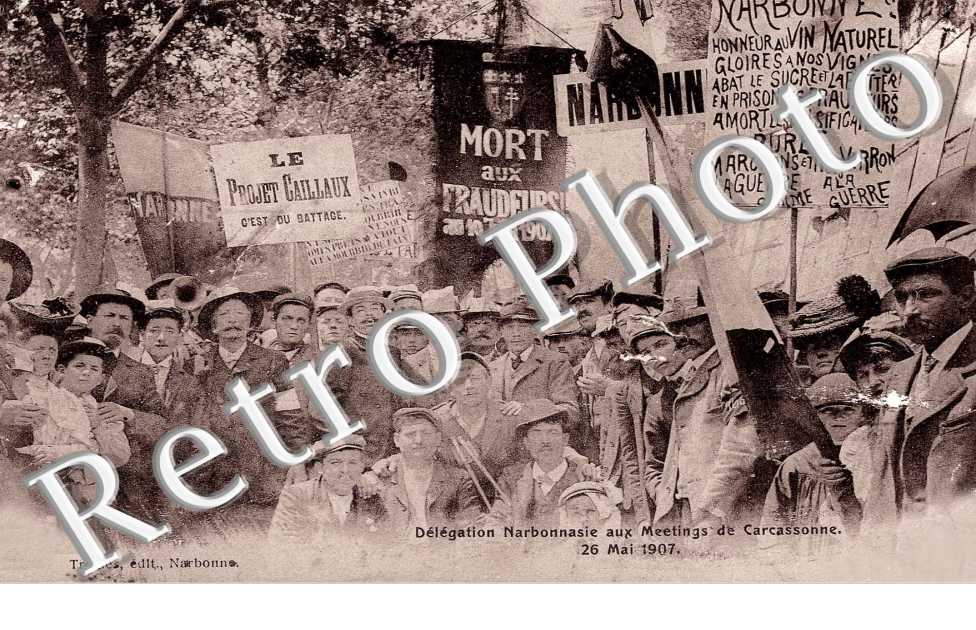 Delegation Narbonnaise aux meetings de Carcassonne - 26 mai 1907