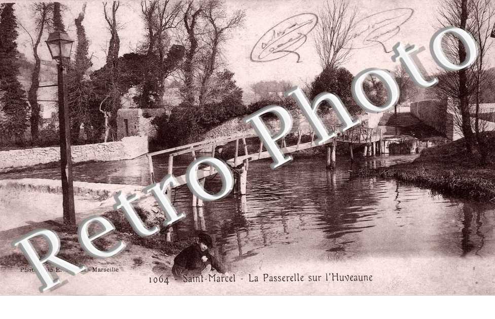 Saint Marcel   La passerelle sur l'Huveaune