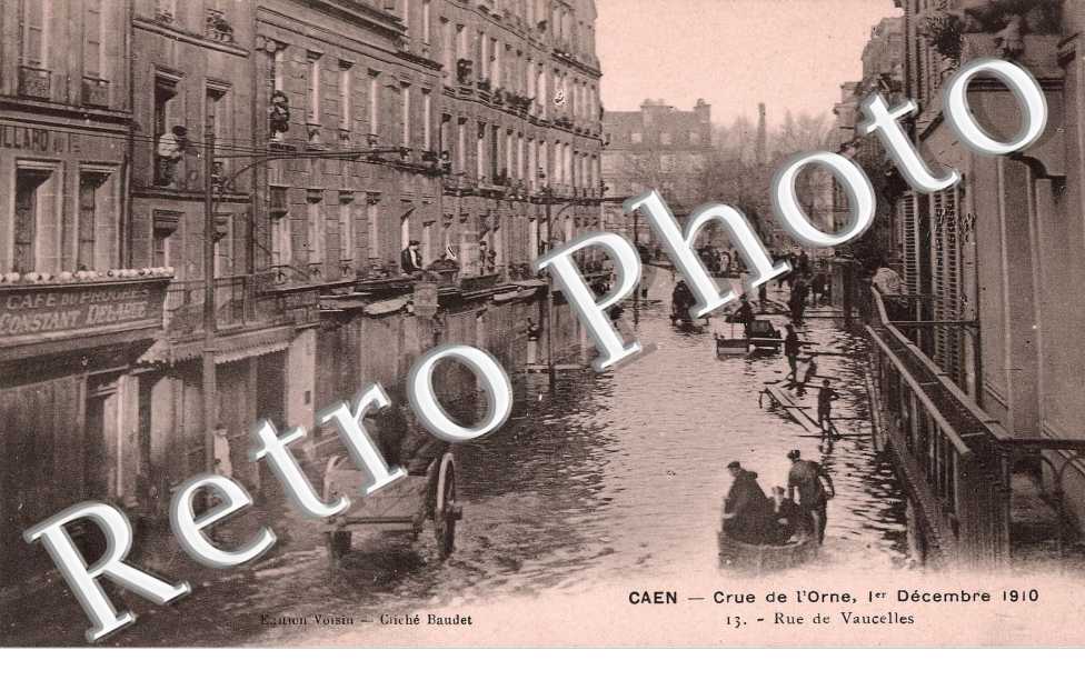rue de Vaucelles crue de l'Orne 1er decembre 1910