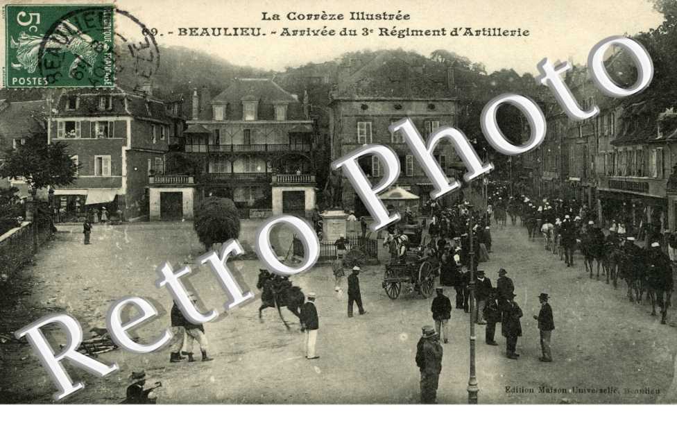 Arrivee du 3eme regiment d'Artillerie