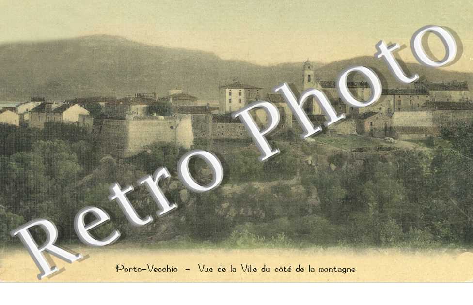 vue de la ville du cote de la montagne (couleur)