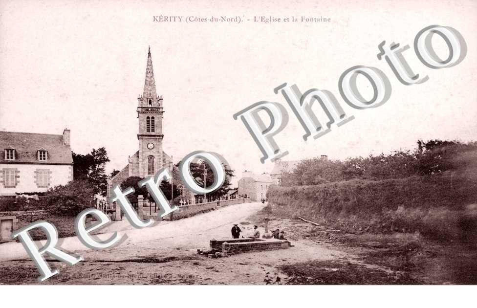 Kérity - L'église et la fontaine