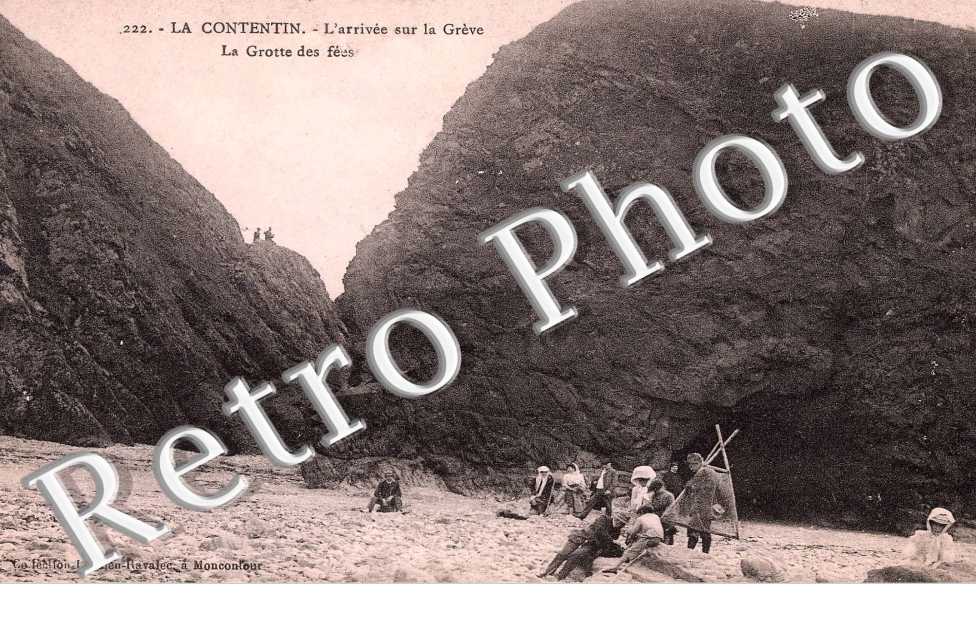 La Contentin  L'arrivee sur la Greve La grotte des fees