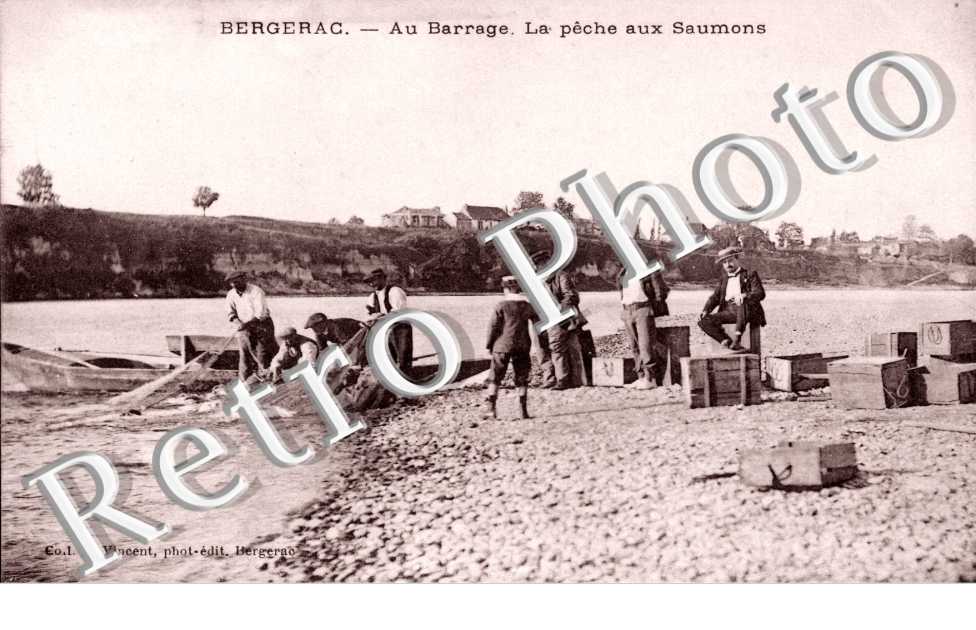 AU BARRAGE , la peche au saumon