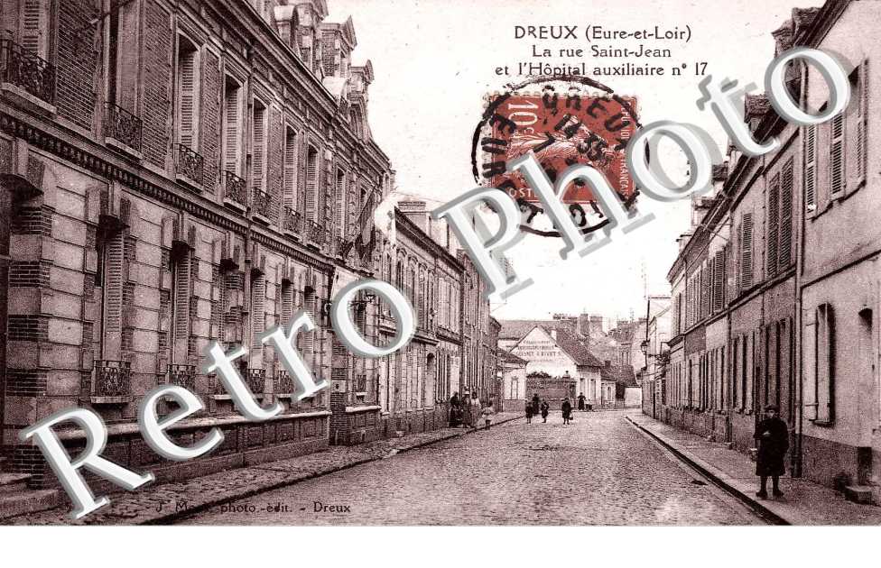 la rue st jean et l'hopital auxiliaire N° 17