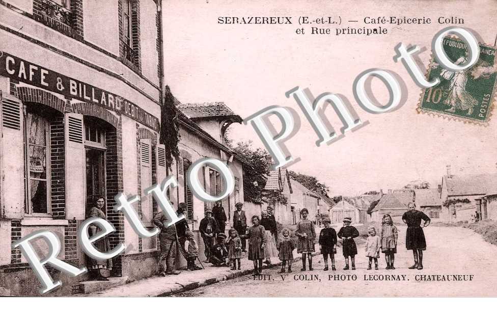 Cafe-epicerie Colin et rue principale