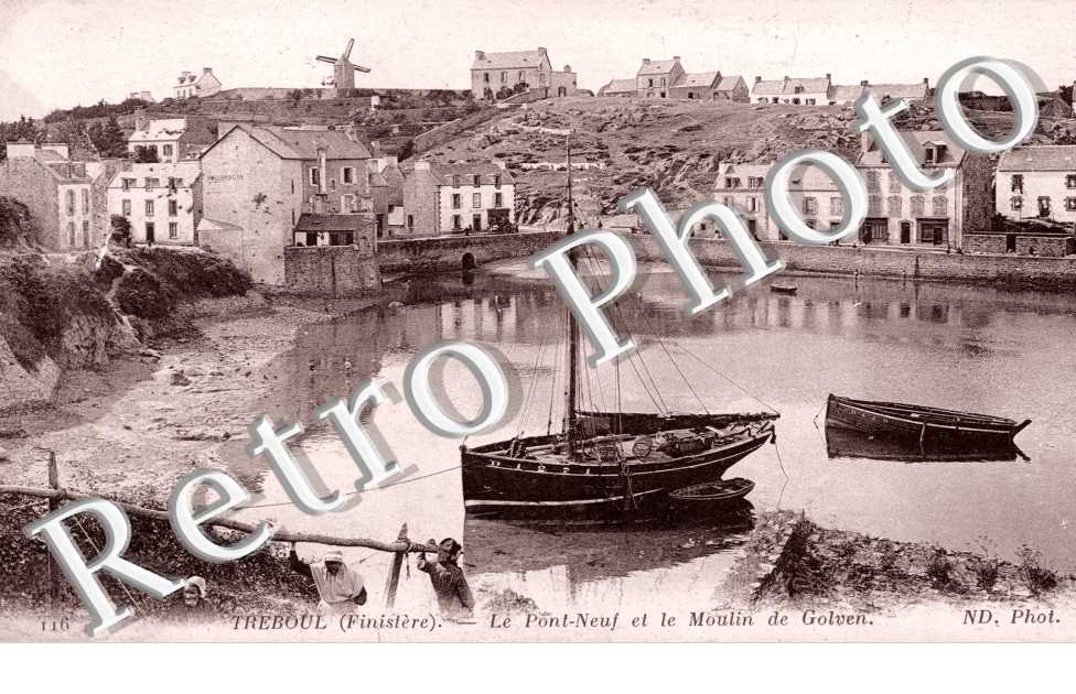 TREBOUL - Le Pont Neuf et le Moulin de Golven