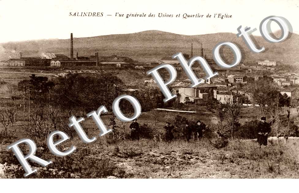 vue generale des usines et quartier de l'eglise