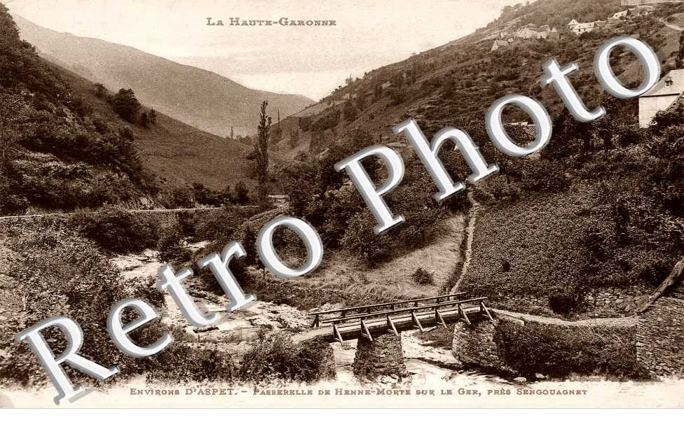 passerelle de Henne-Morte sur le Ger, pres Sengouagnet