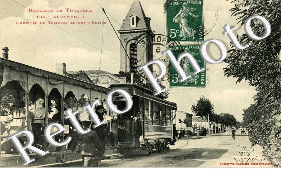 l'arrivee du tramway devant l'eglise